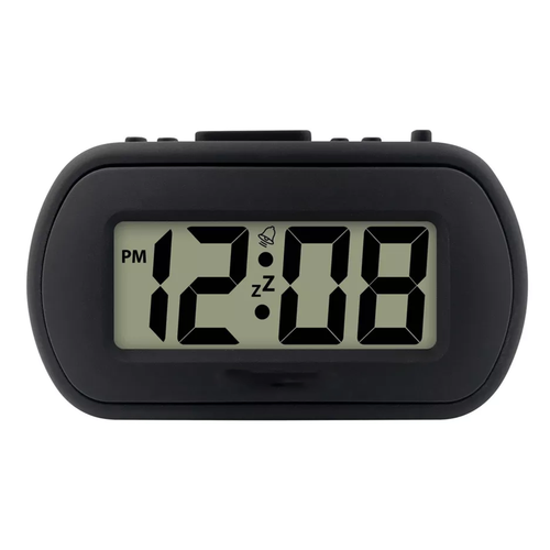 Compact Digital Desktop Alarm Clock, Lcd Time Display With Gentle Wake Alarm, Snooze Function And Activable Backlight