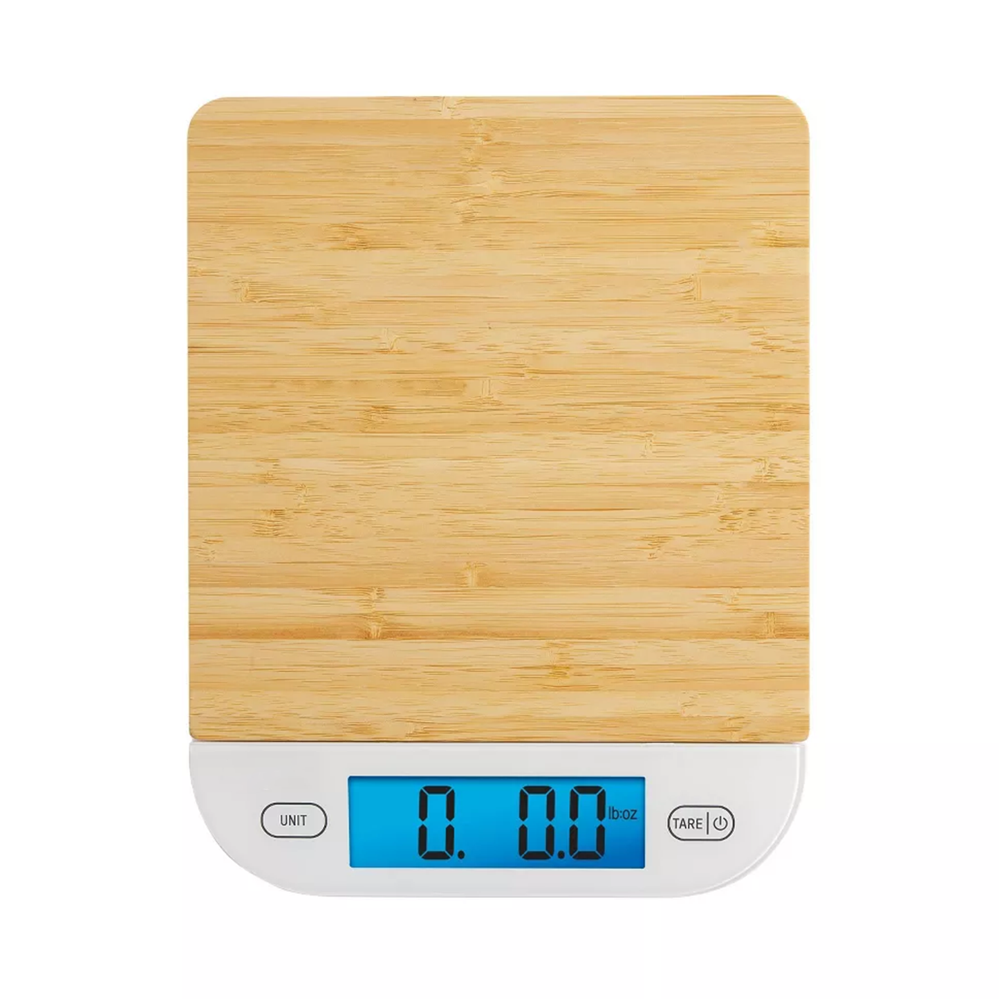 Slim Digital Kitchen Measuring Scale, Natural Flat Platform With Backlit Display And Multi-Unit Conversion Function