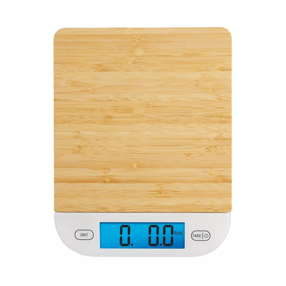 Slim Digital Kitchen Measuring Scale, Natural Flat Platform With Backlit Display And Multi-Unit Conversion Function