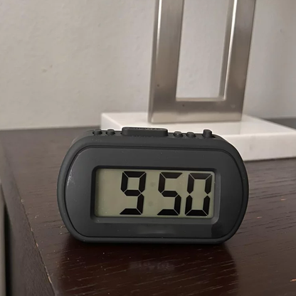 Compact Digital Desktop Alarm Clock, Lcd Time Display With Gentle Wake Alarm, Snooze Function And Activable Backlight