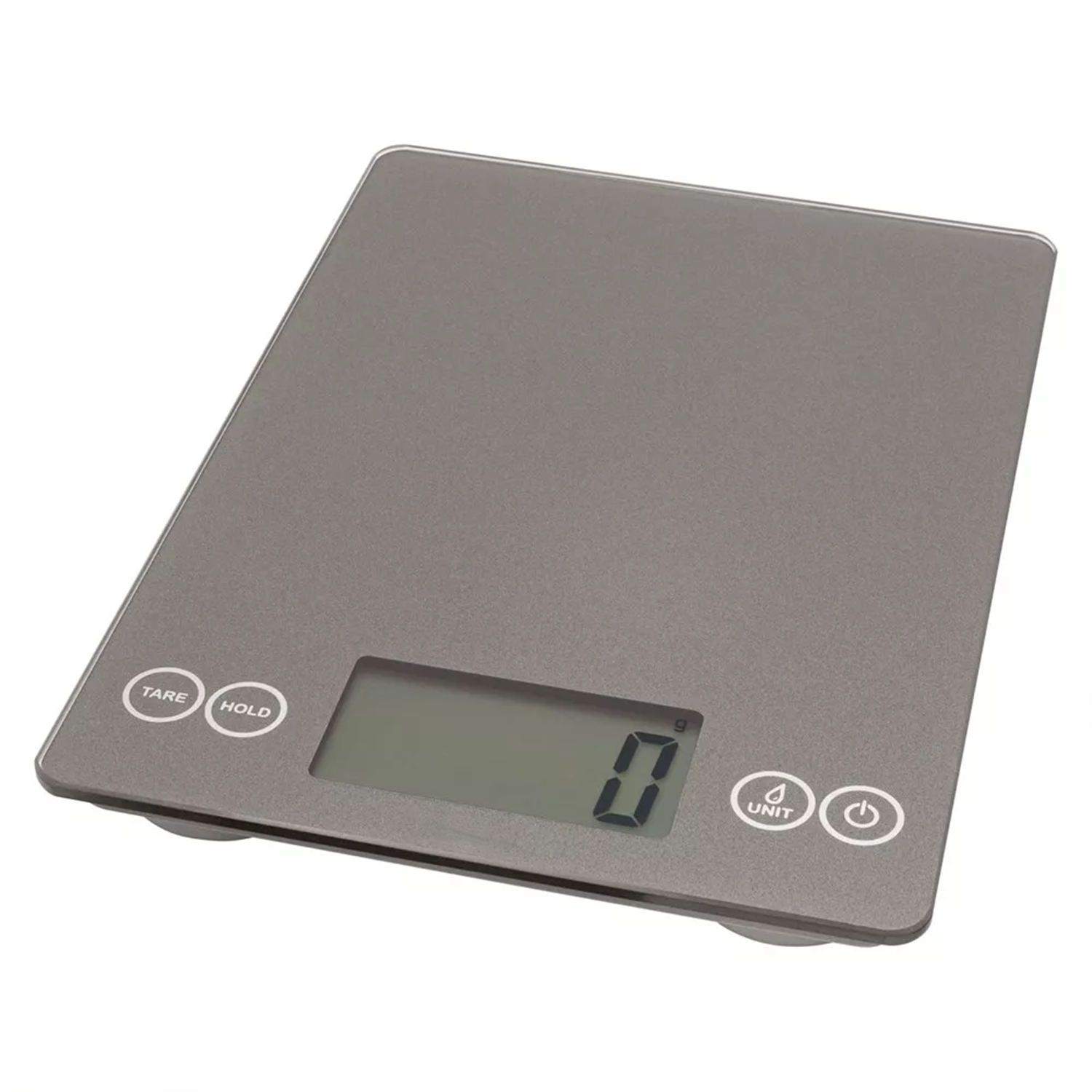 Sleek Flat Touch Control Digital Weighing Scale, Large Readout Display For Dry And Liquid Ingredient Measurement