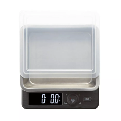 High Capacity Digital Food Scale With Matching Storage Tray, Rotating Control Knob And Backlit Wide Display