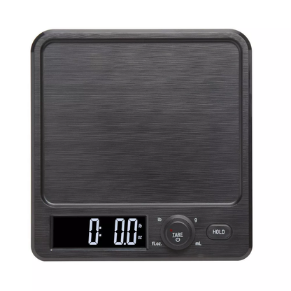 High Capacity Digital Food Scale With Matching Storage Tray, Rotating Control Knob And Backlit Wide Display