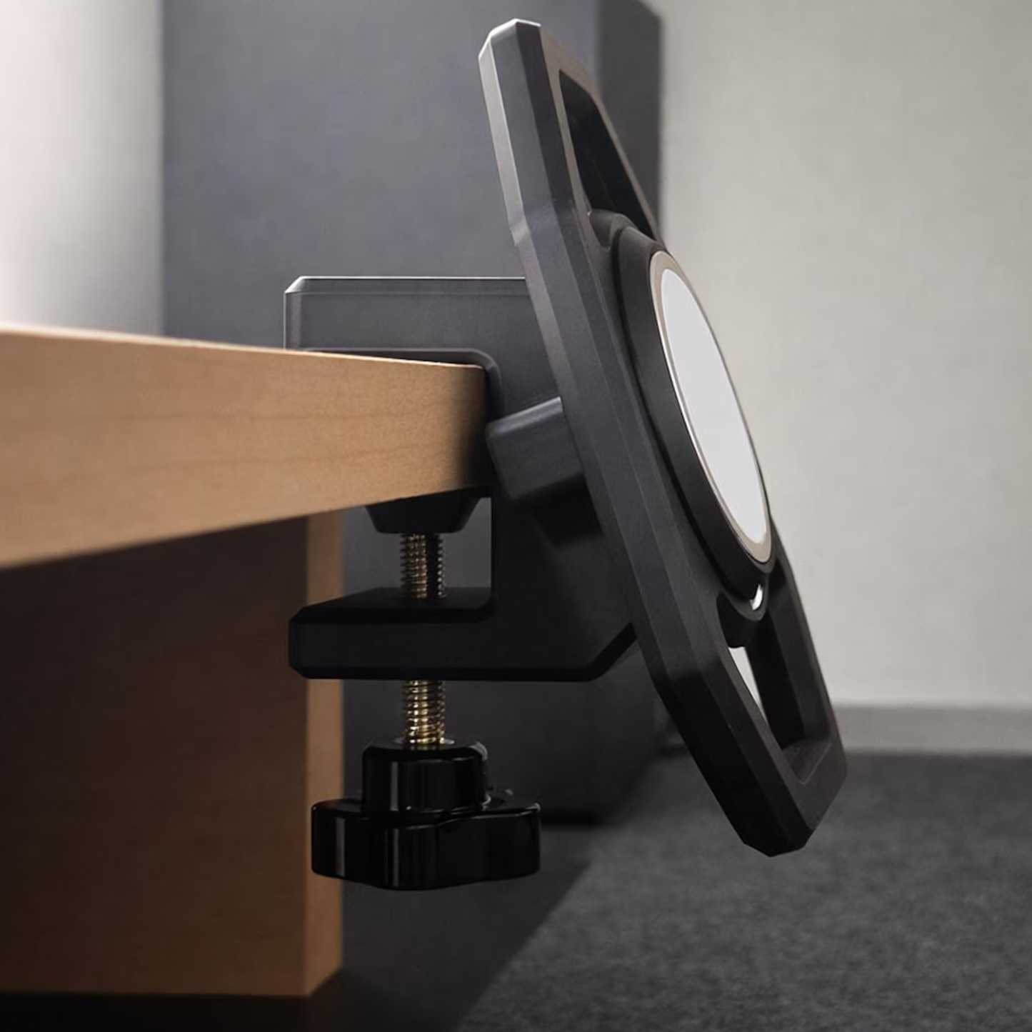 Clamp-Type Magnetic Device Mount, Adjustable No-Punch Desk Edge Bracket For Mobile Devices