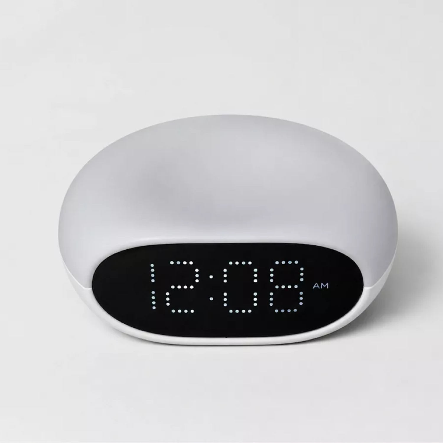 Oval Led Digital Alarm Clock, Multicolor Ambient Table Lamp With Adjustable Display Brightness And Sleep Countdown Mode
