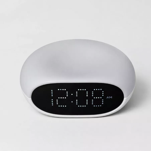 Oval Led Digital Alarm Clock, Multicolor Ambient Table Lamp With Adjustable Display Brightness And Sleep Countdown Mode