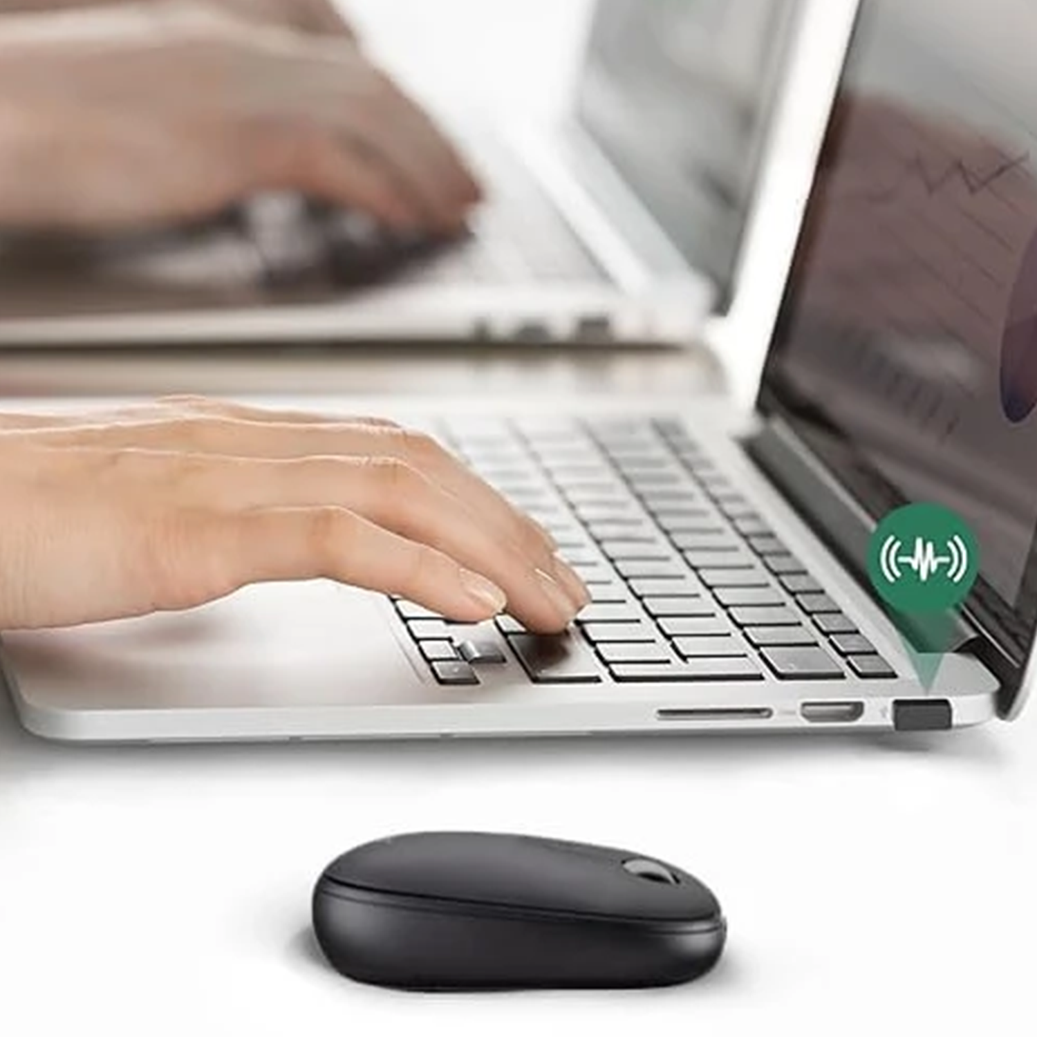 Slim Profile 2.4G Wireless Computer Mouse, Plug-And-Play Portable Optical Pointer With Stable Wireless Reception