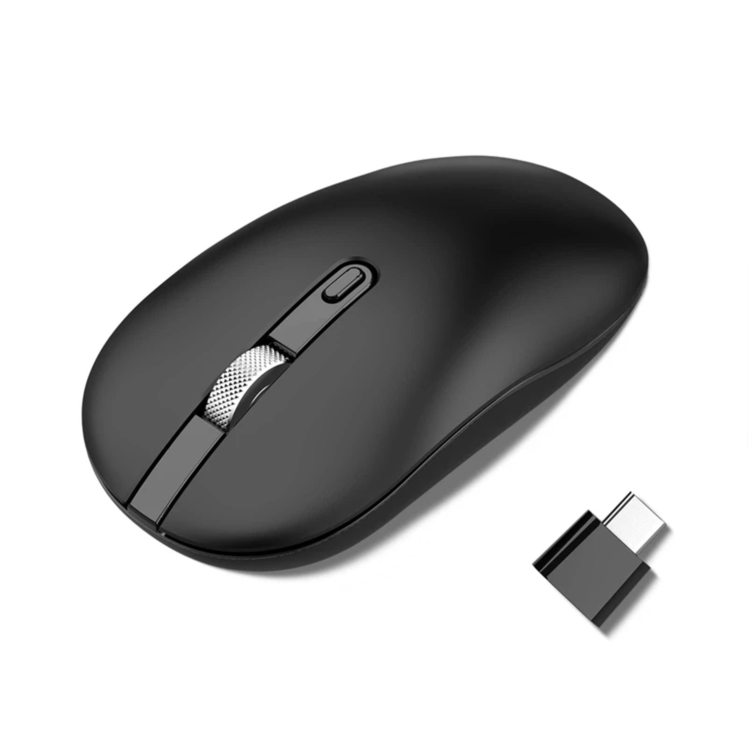 Slim 2.4G Wireless Type-C Mouse, Adjustable Sensitivity Silent Cordless Pointer With Type-C Receiver